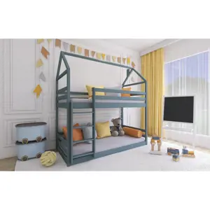 Produkt Patrová postel pro dvě děti ANDREA 90x190, šedá