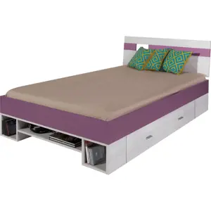 Produkt postel NEOS 18, borovice/fialová
