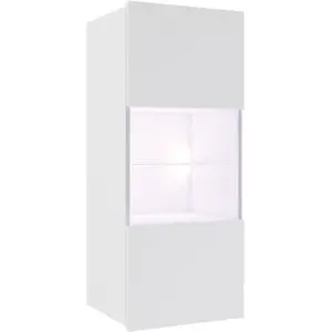 Produkt Vitrína Corinto LED, bílá/bílý lesk