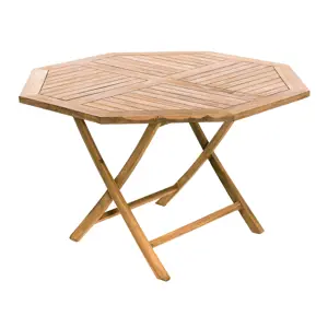 Produkt DEOKORK Zahradní skládací stůl osmiúhelník HAGEN ⌀ 120 cm (teak)