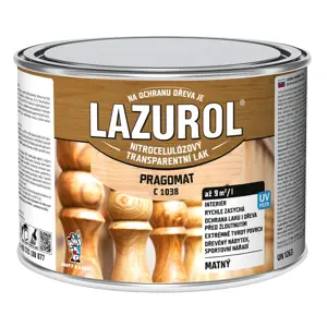 Produkt Lazurol Pragomat nitrocelulózový lak na dřevo 0,375l