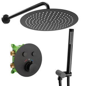 Produkt Podomítkový sprchový set s termostatem Lungo-Miller Rea P6713 černý