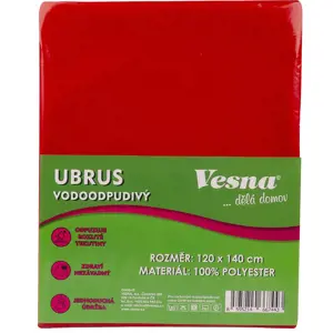 Produkt Ubrus 120x140 vodoodpudivá úprava červená