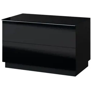 Tv stolek HEMI 39 černá / černé sklo